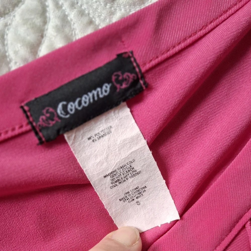 Cocomo Ruffled Hot Pink Sleeveless Women's Small Pull Over Top Pre-owned - Picture 6 of 6
